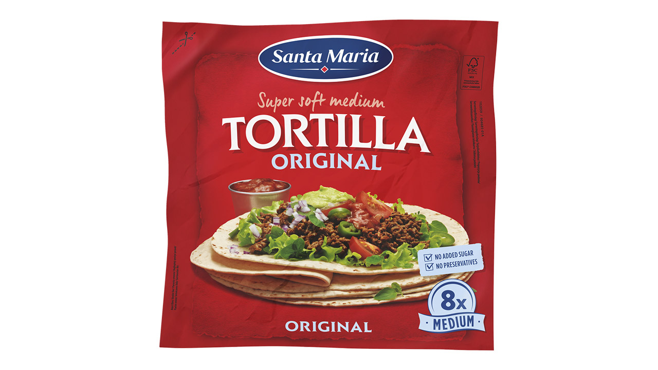 santa maria tortilla förpackning klimatavtryck