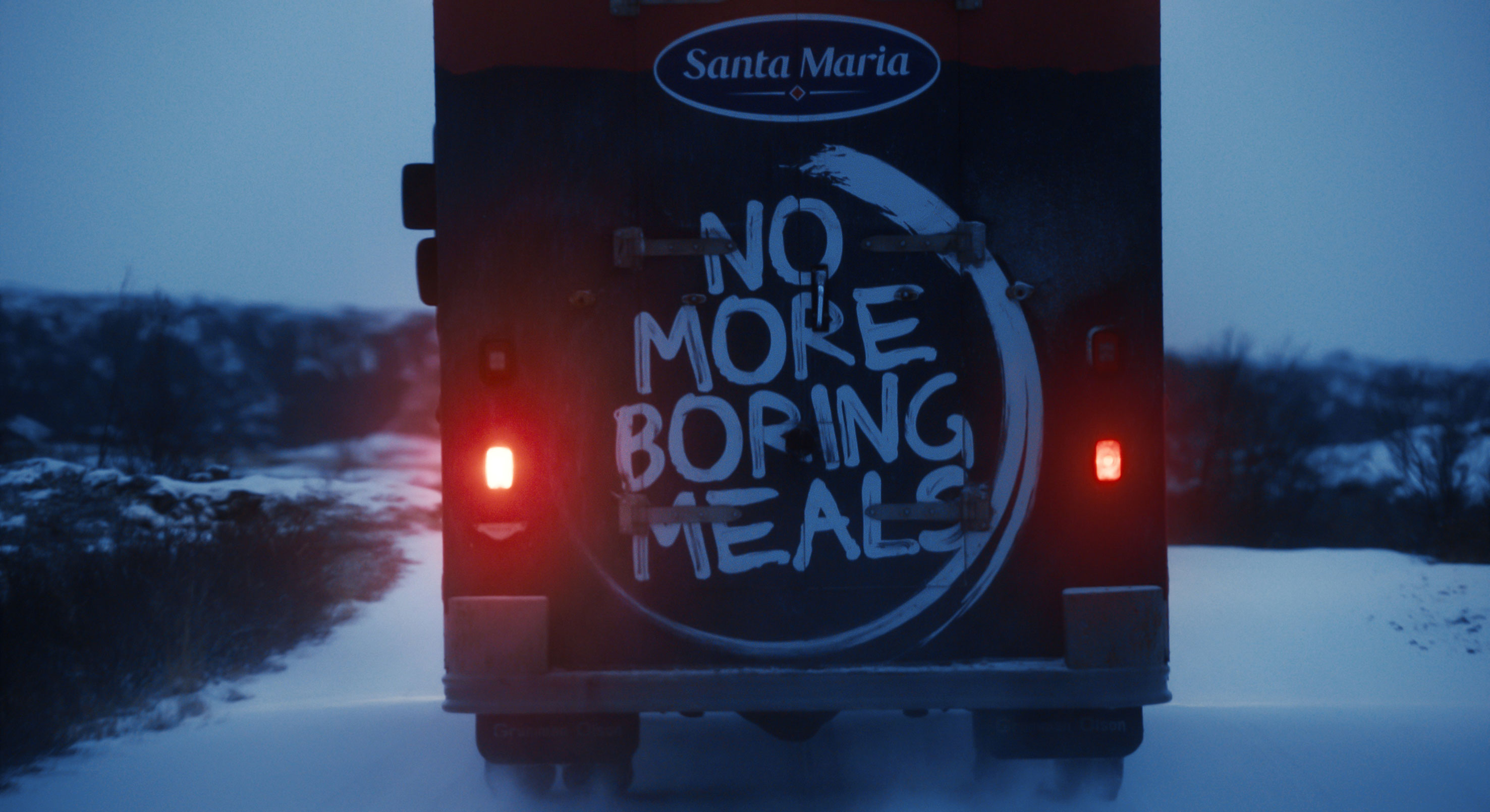 No More Boring Meals stempel på truck