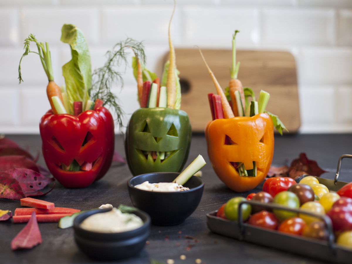 Veggie dip Halloween style