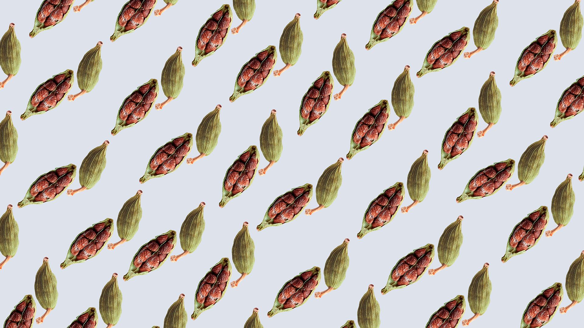 kardamona sēklas uz fona