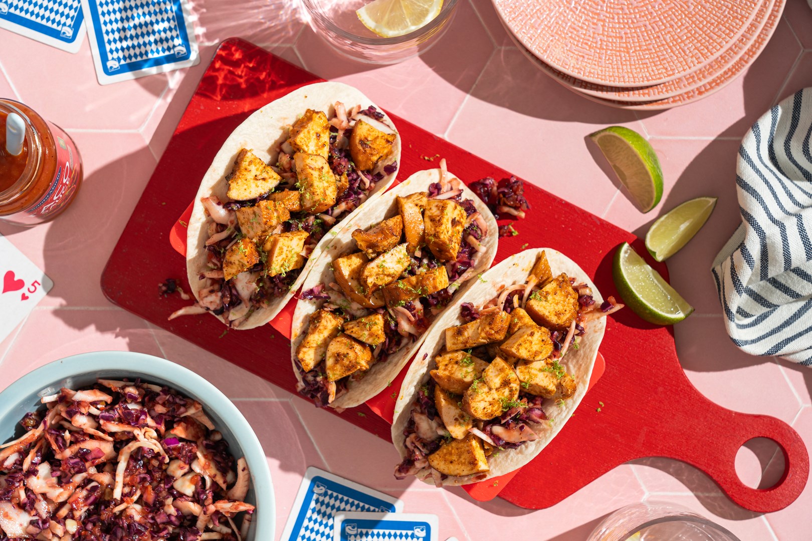 Taco's met limoen-kip