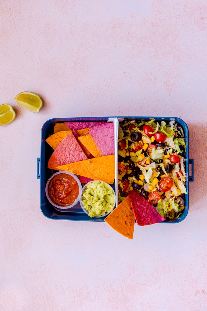 Tex mex salade met tortilla chips