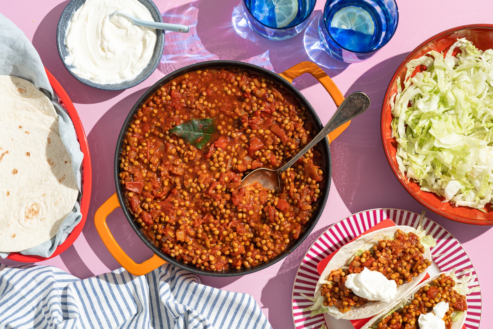Taco’s met vegetarische Mexicaanse stoof
