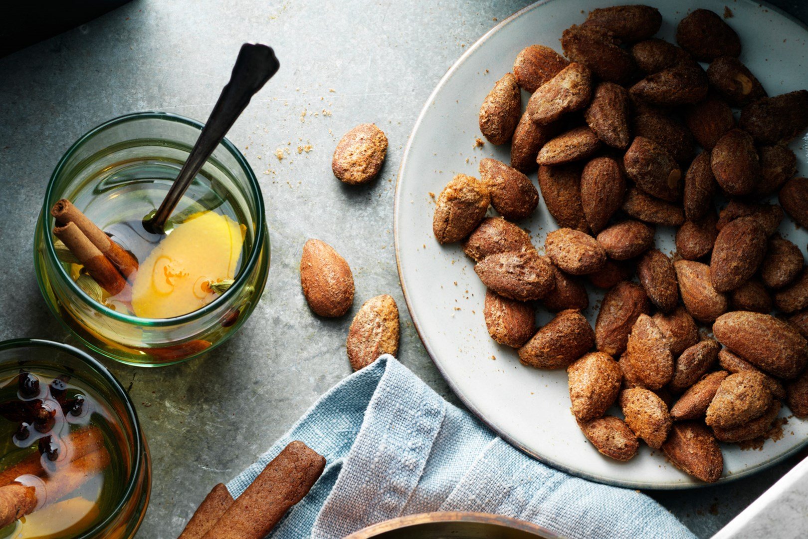 Amandes de Noël rôties avec vin