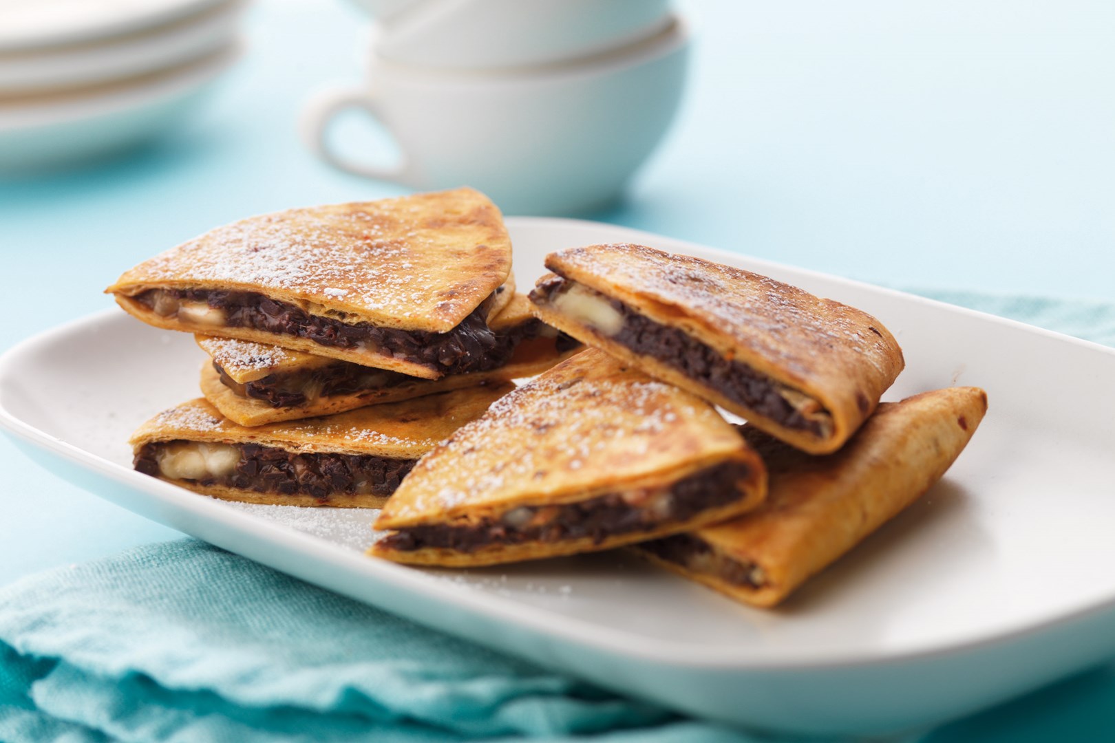 Chocolade en banaan Quesadillas