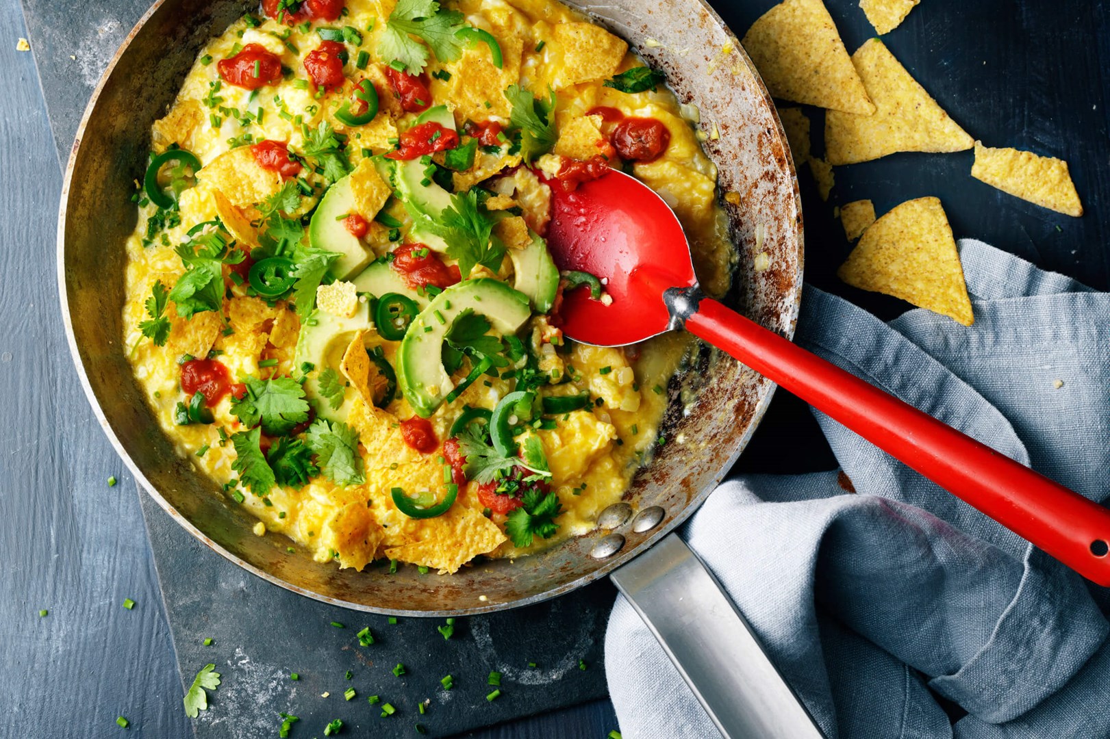 Migas in een pan