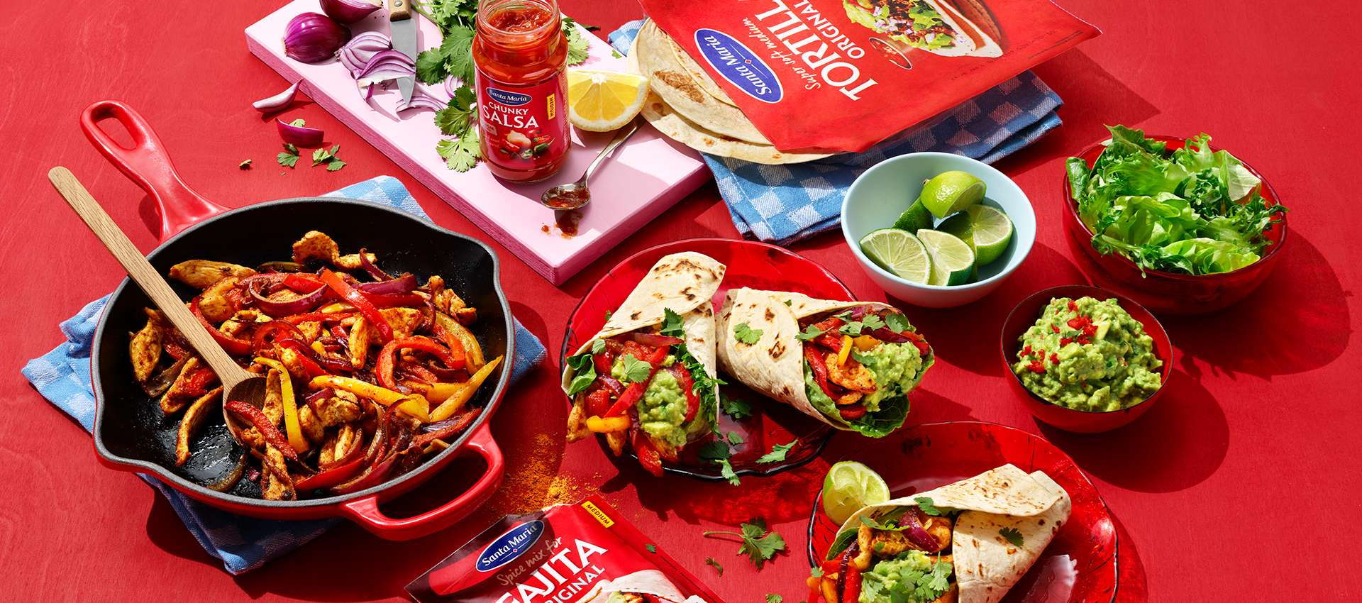 Klassisk fajitas med kyckling