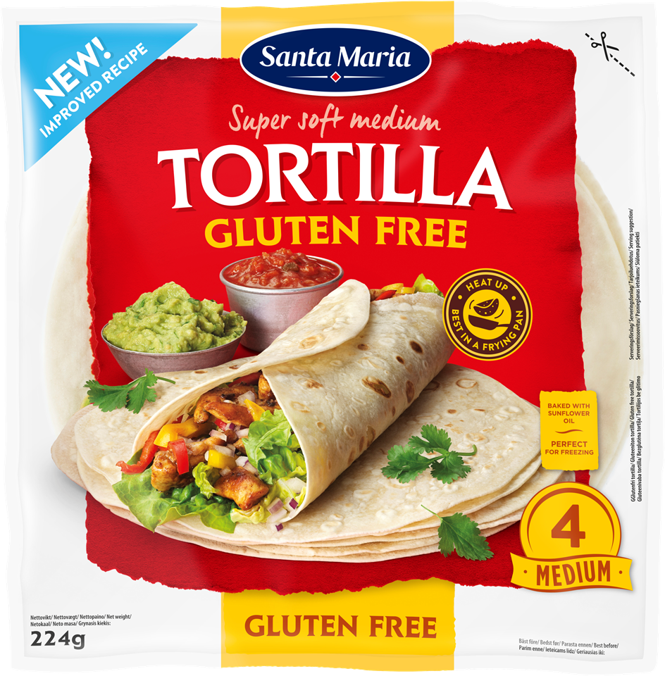 Glutenfri tortilla i påse