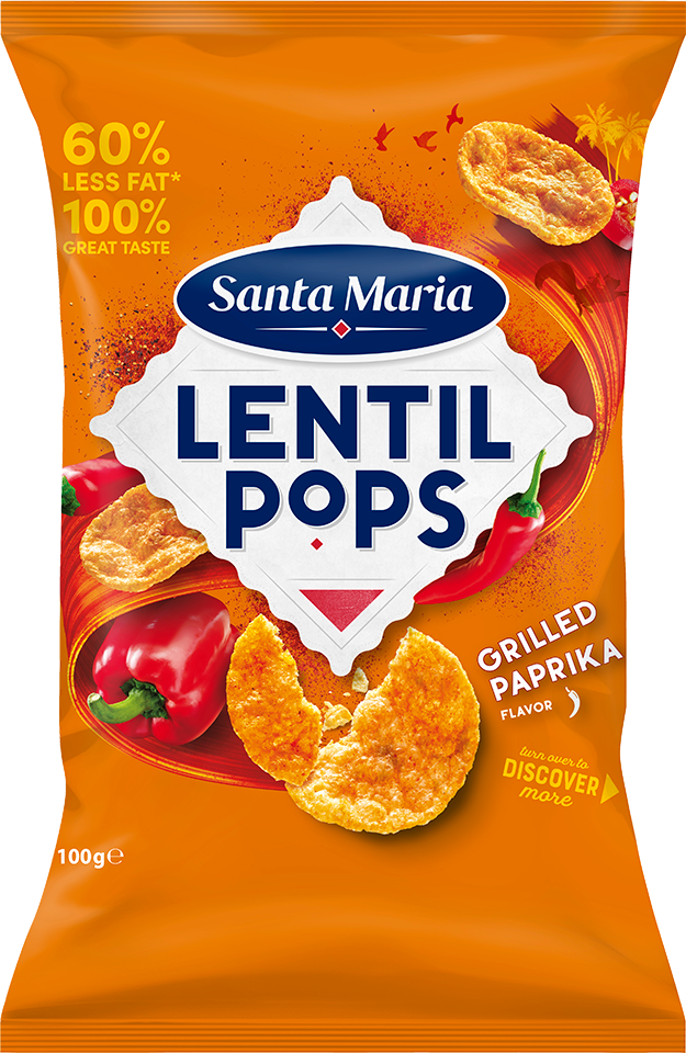 Lentil Pops Grilled Paprika 100G