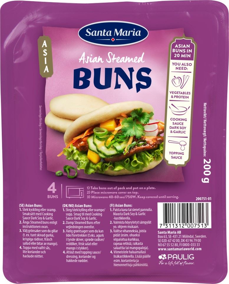 Asian Steamed Buns 200g