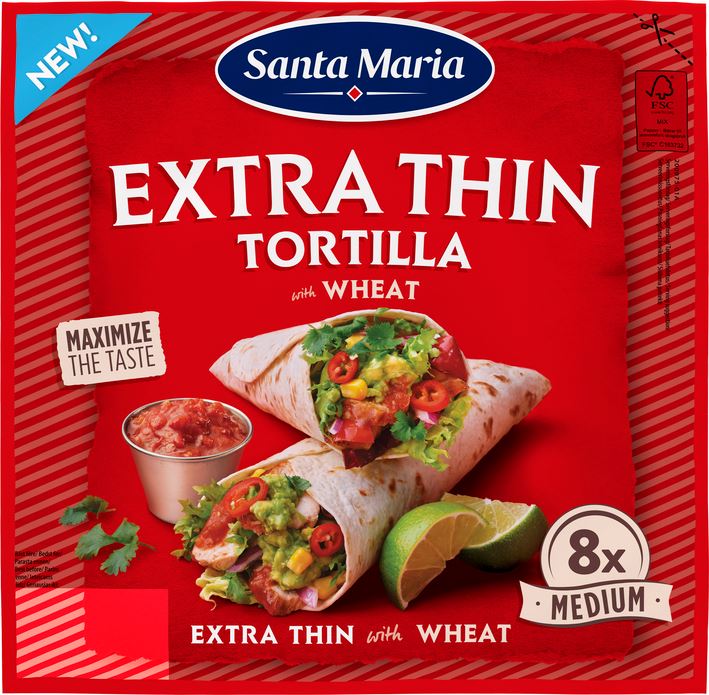 Extra thin tortilla 