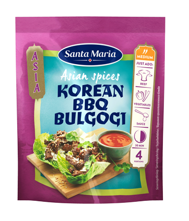 En kryddblandning på påse för Korean BBQ Bulgogi