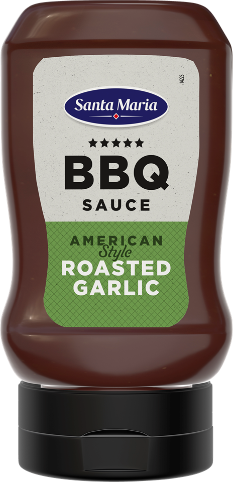 Pulloa BBQ-kastiketta, makuna paahdettu valkosipuli