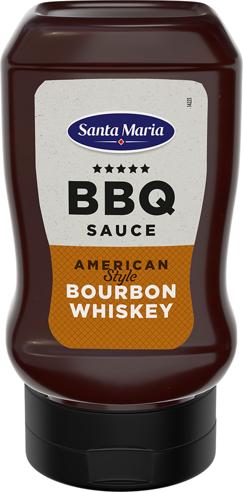 Pudel BBQ-kastet bourboni viski maitsega