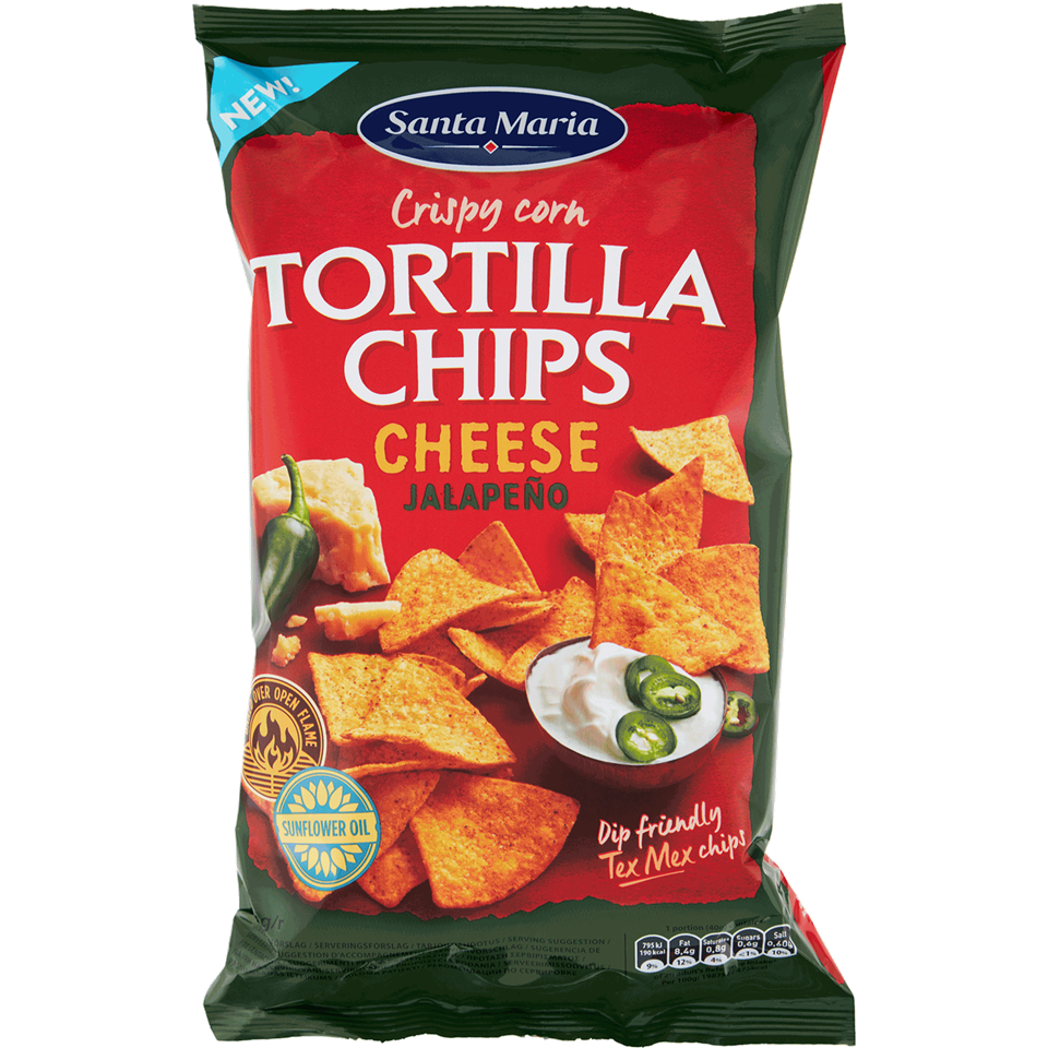 Tortilla chips - sýr & jalapeño