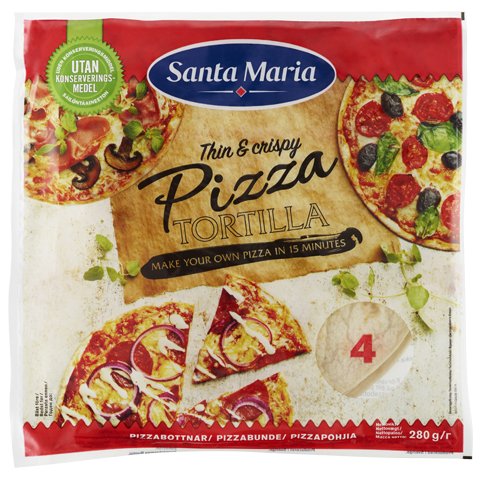 Pizza Tortilla (4-Pack) 280g