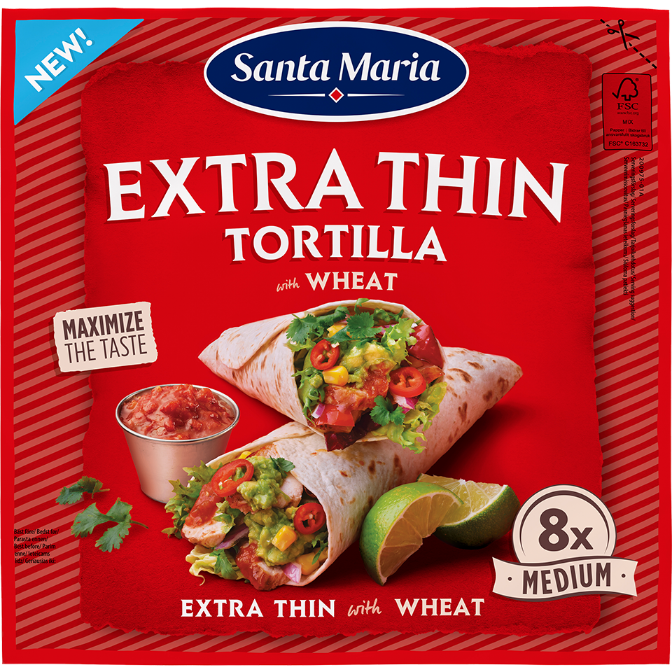 Plānā kviešu tortilja