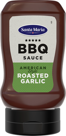 Pulloa BBQ-kastiketta, makuna paahdettu valkosipuli