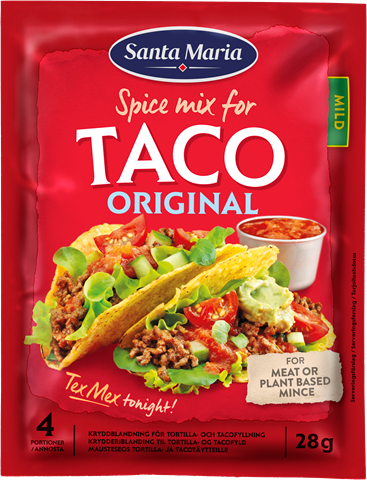 Mild taco kryddmix i påse