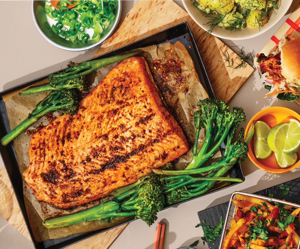 Grillitud lõhe kartulisalatiga