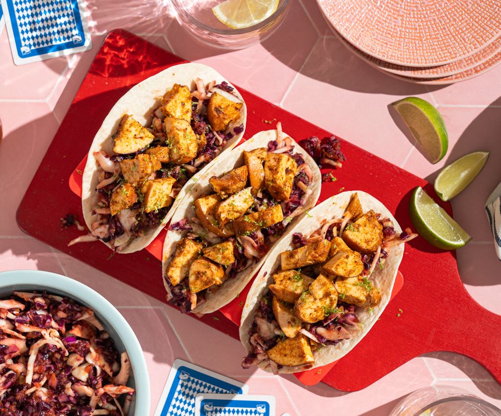 Taco's met limoen-kip