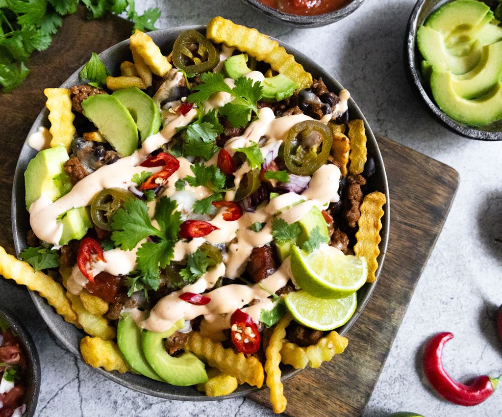 Lihtsad Tex Mex laetud friikartulid