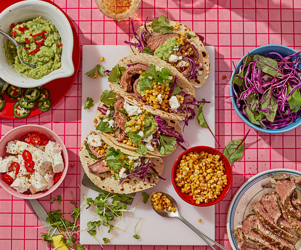 santa maria-corn tortilla on table