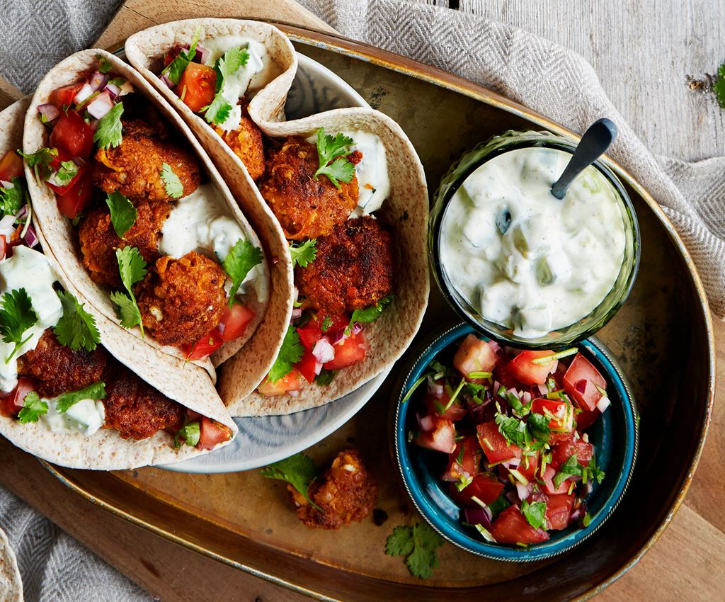 Chapati filled with lentil nuggets