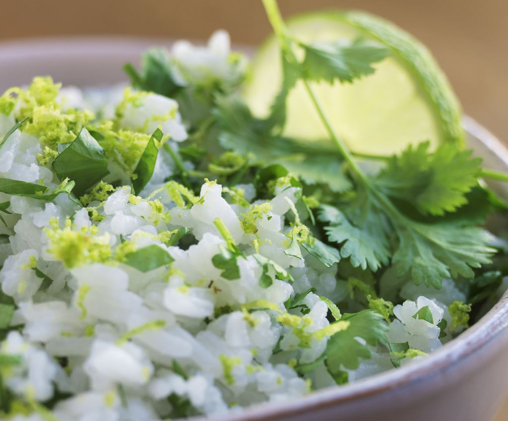 Mexikanskt ris med färsk koriander och lime