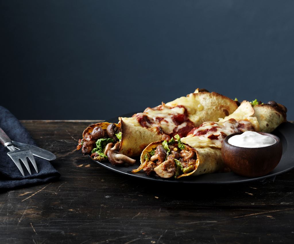 2 Enchiladas végétariennes aux champignons