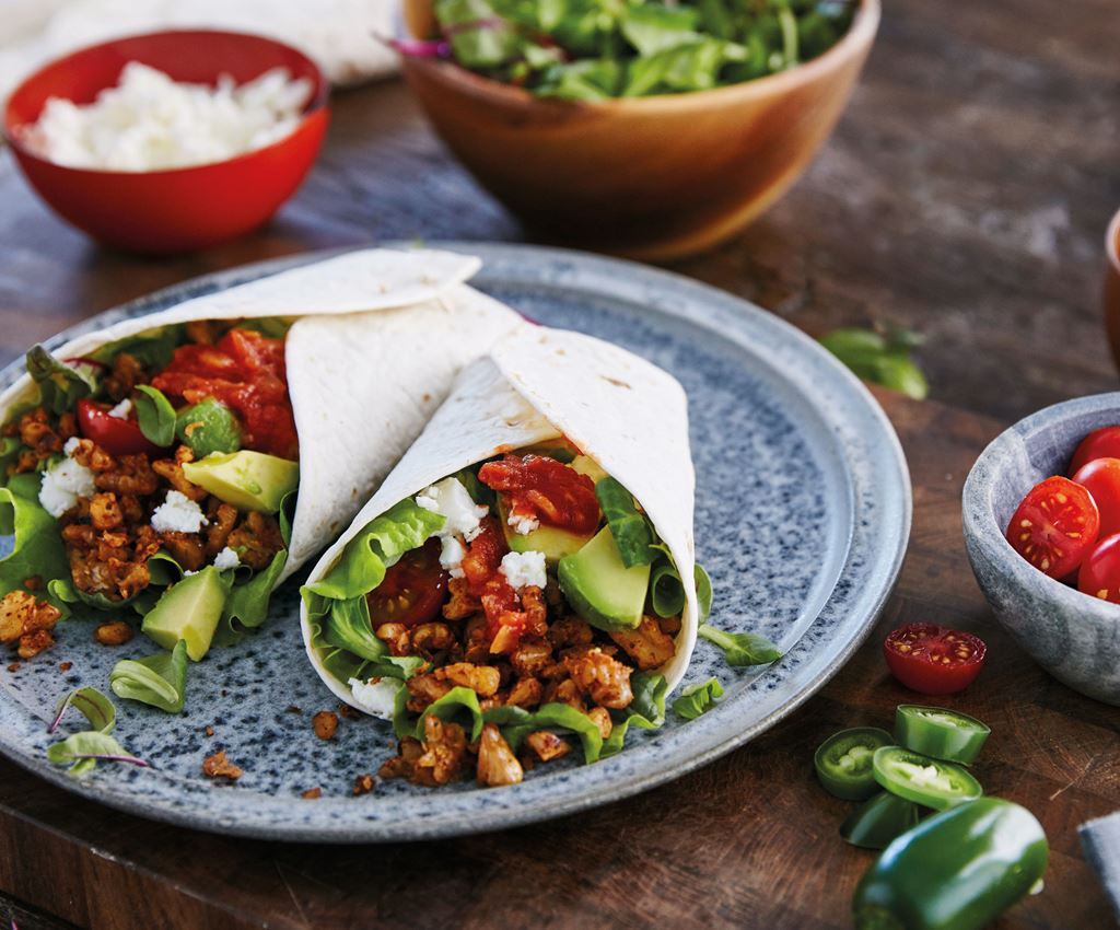 Tortillas végétariennes aux noix et feta