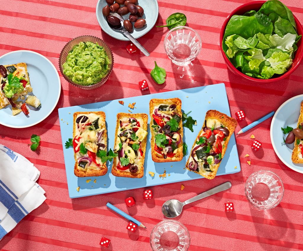 Mini taco tubs gemaakt met groenten