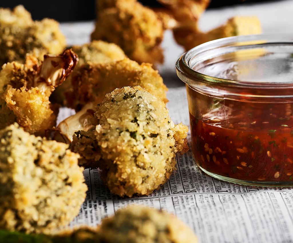 Broccoliroosjes met sesamzaad