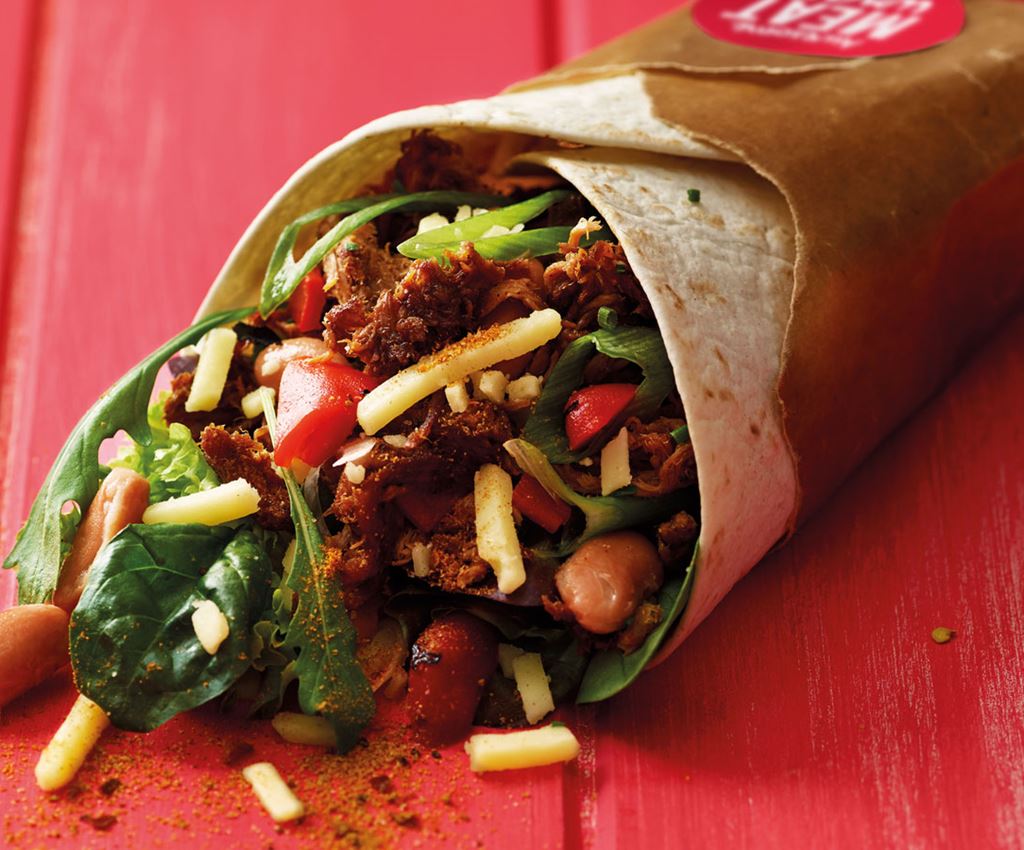 Hot & Smoky pulled pork wrap