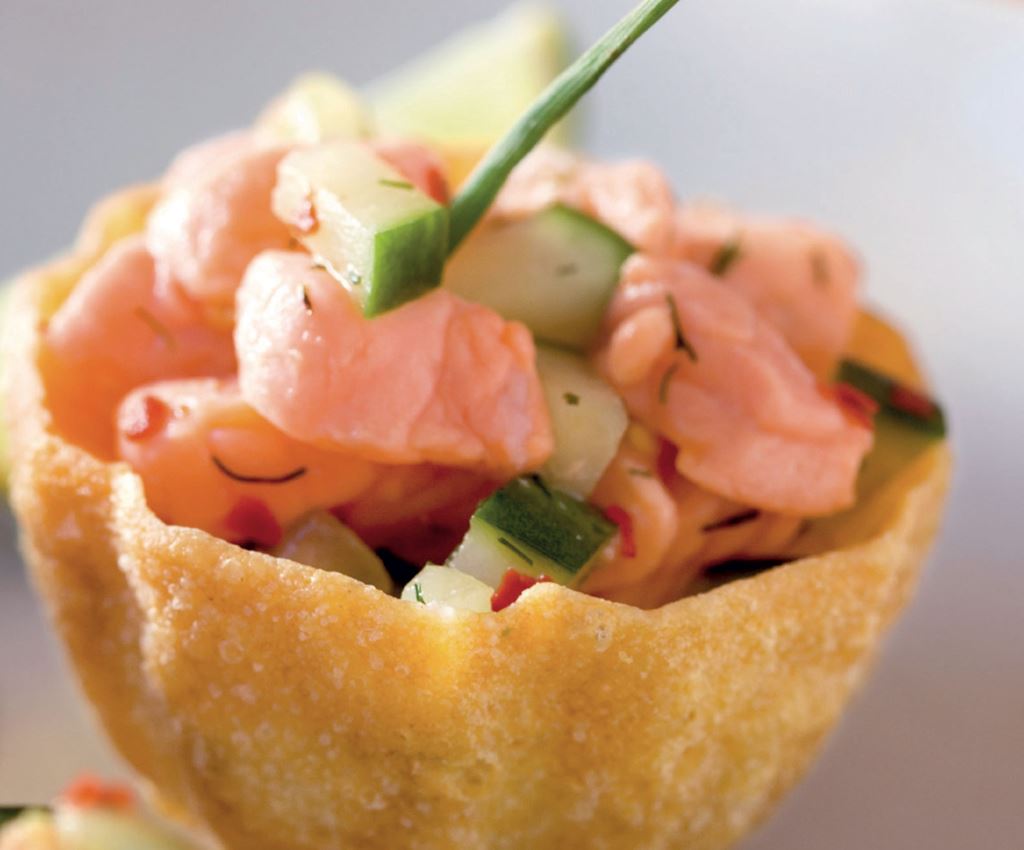 Croustades met ceviche