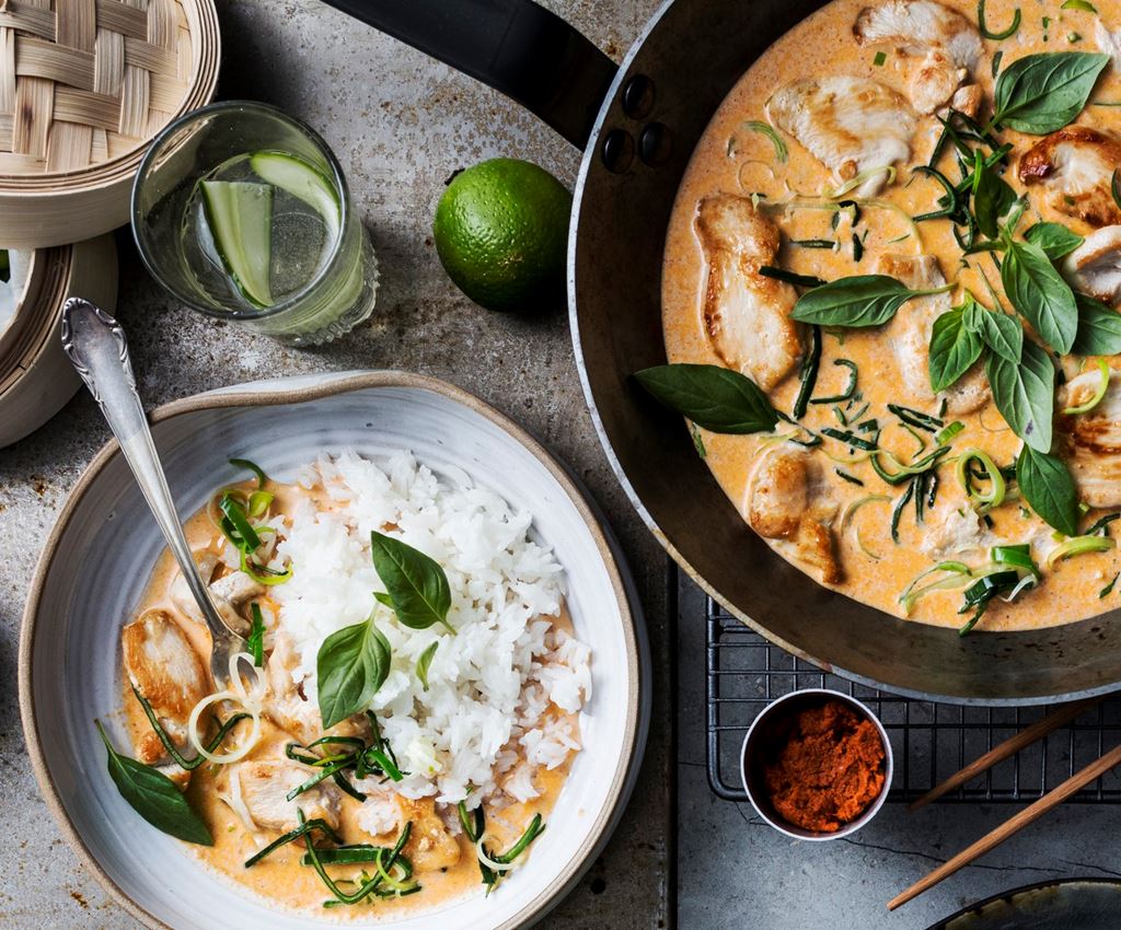 Kylling red curry med kokosmelk