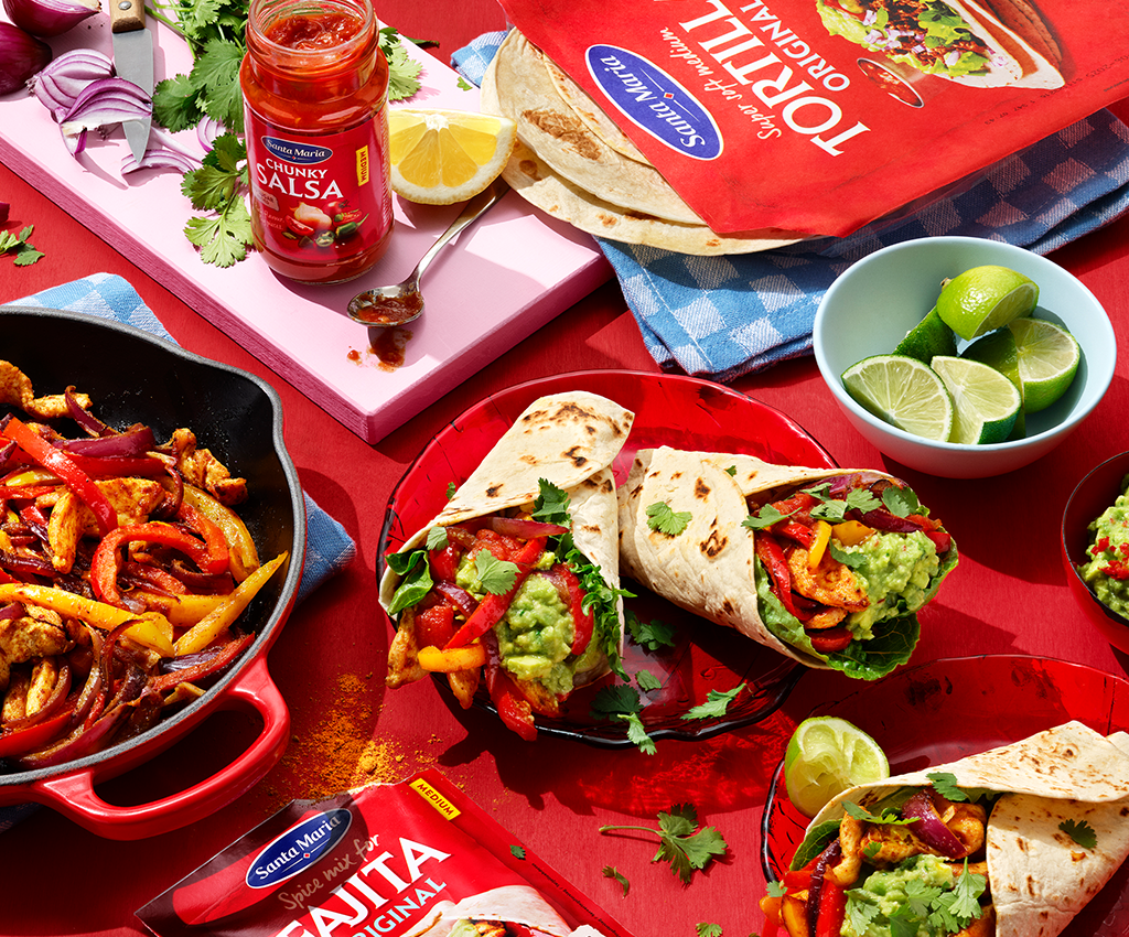 Klassisk fajitas med kyckling