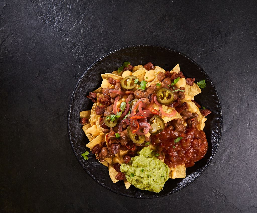 Loaded Soft Chorizo Nachos with Chilli Beans 